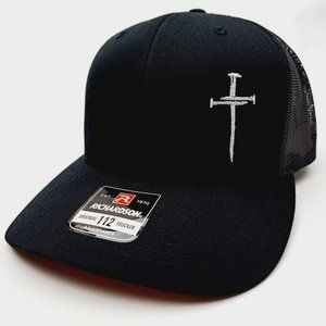 3 Nails Cross Adjustable Mesh Embroidered Religious Christian Snapback C…